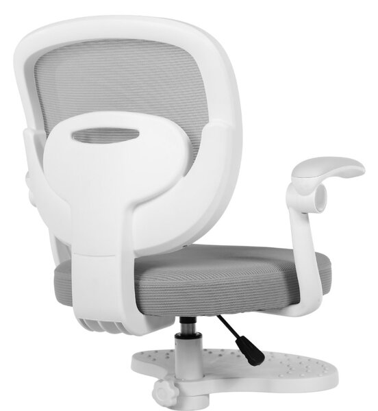 Dětská otočná židle Neoseat JUNI 008 s podnoží — látka, šedá