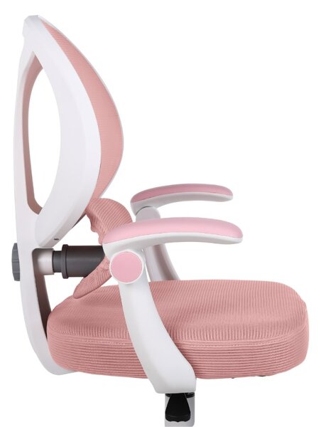 Dětská otočná židle Neoseat JUNI 009 s podnoží — látka, růžová