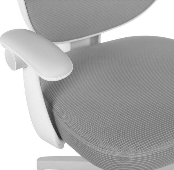 Dětská otočná židle Neoseat JUNI 008 s podnoží — látka, šedá