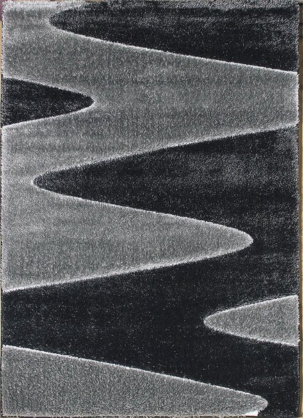 Berfin Dywany Kusový koberec Seher 3D 2652 Black Grey - 120x180 cm