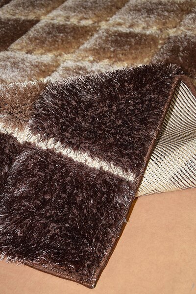 Berfin Dywany, Kusový koberec Seher 3D 2615 Brown Beige, 120x180, hnědá, ložnice