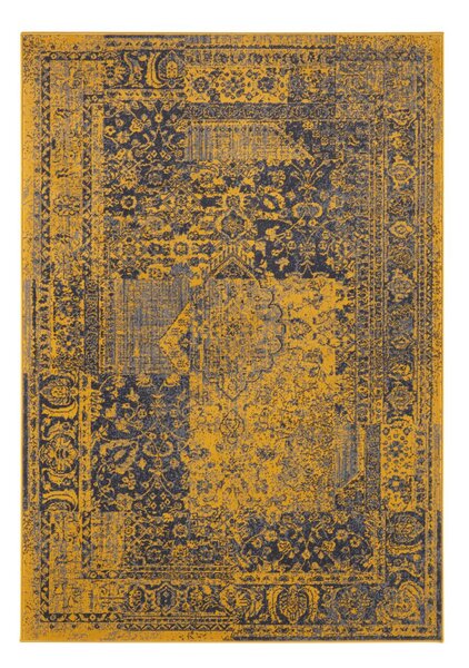 Hanse Home, Moderní kusový koberec Celebration 103470 Plume Gold Grey | Žlutá Typ: 80x150 cm