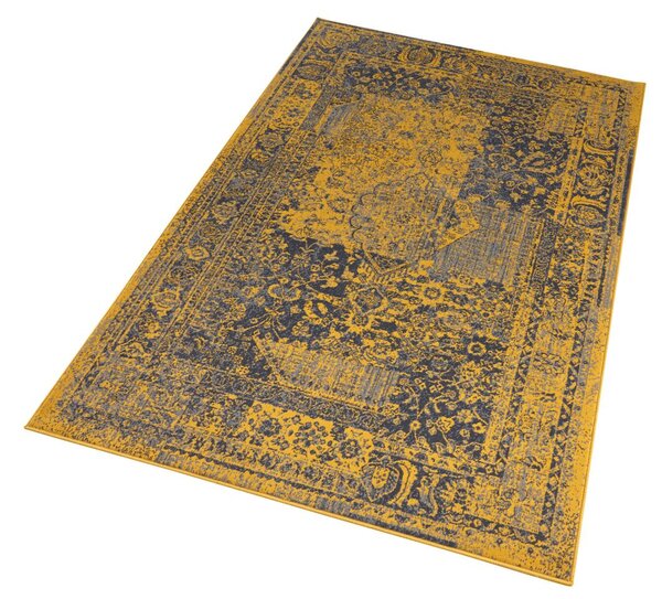 Hanse Home, Moderní kusový koberec Celebration 103470 Plume Gold Grey | Žlutá Typ: 160x230 cm