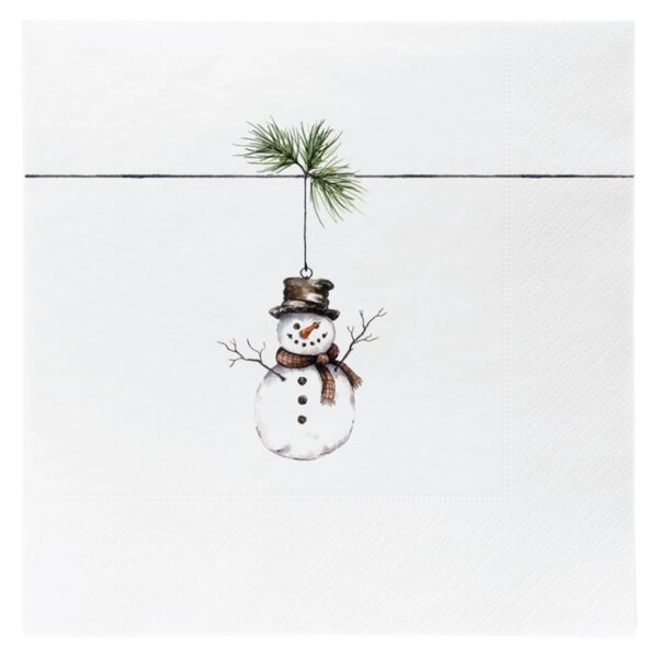 Sögne Home Papírové ubrousky Snowman - 20 ks SGH102