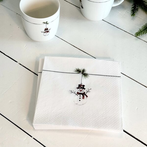 Sögne Home Papírové ubrousky Snowman - 20 ks SGH102
