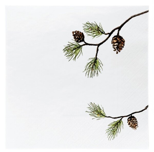 Sögne Home Papírové ubrousky Pine Twig - 20 ks SGH101