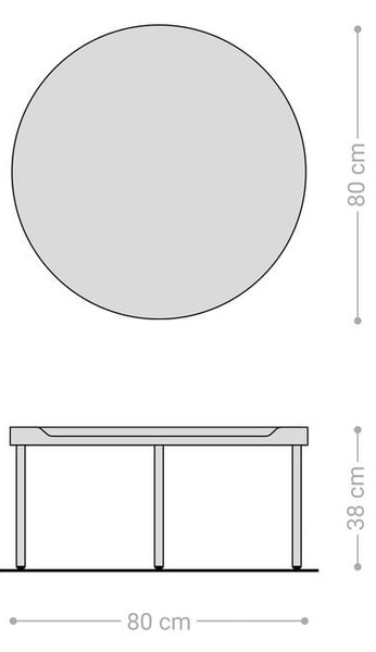 DELIFE Konferenční stolek Torell 80x80 cm keramika Laminam®Noir Desir hnědá kovový rám titanový efektový povrch