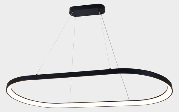 ACB Iluminacion Závěsné LED svítidlo GRACE, 100W, 120x60 cm, CRI90, CCT switch 2700-4000K Barva: Černá, Stmívání a řízení: ON/OFF
