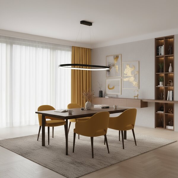 ACB Iluminacion Závěsné LED svítidlo GRACE, 100W, 120x60 cm, CRI90, CCT switch 2700-4000K Barva: Černá, Stmívání a řízení: ON/OFF