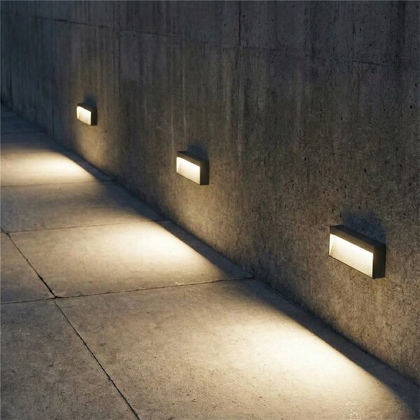ACB Iluminacion Venkovní nástěnné LED svítidlo NASHIRA 4,5W, 20x8 cm, CRI80, CCT switch 2200-4000K, IP65 Barva: Antracit