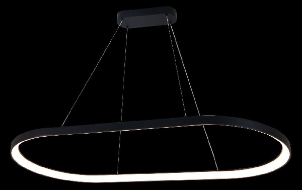 ACB Iluminacion Závěsné LED svítidlo GRACE, 100W, 120x60 cm, CRI90, CCT switch 2700-4000K Barva: Černá, Stmívání a řízení: ON/OFF