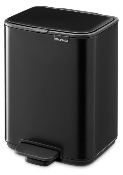 Matně černý nášlapný ocelový odpadkový koš 4 l Bo – Brabantia