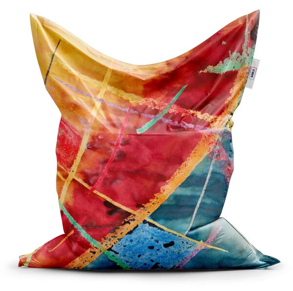 Sablio Sedací vak Classic Barevné čáry - 150x100 cm