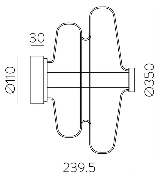ACB Iluminacion Designové LED nástěnné svítidlo SIRA 9,5W, ø 25 cm, CRI90, 2700K Barva: Amber