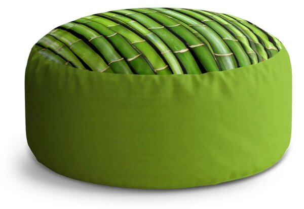 Sablio Taburet Circle Bambus: 38x48 cm