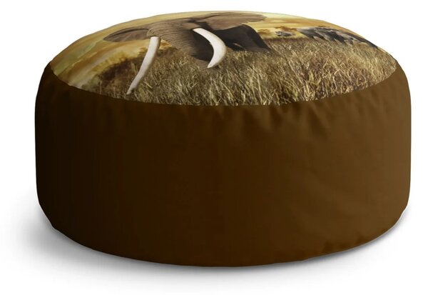 Sablio Taburet Circle Slon Africký: 38x48 cm