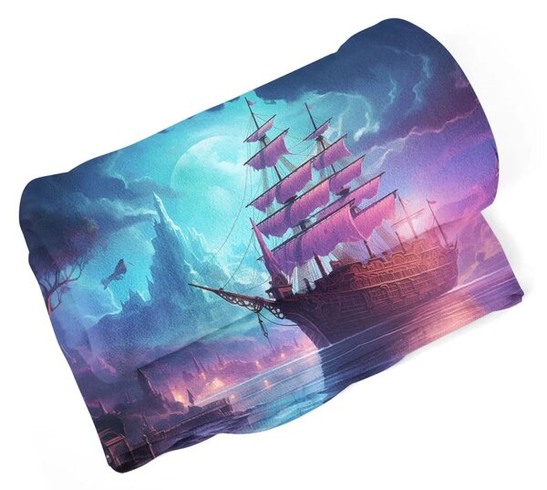 Sablio Deka Magická plachetnice pod měsícem - 150x120 cm