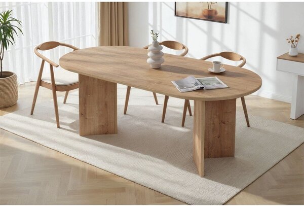 Jídelní stůl v dekoru dubu 90x200 cm Sabella – Kalune Design