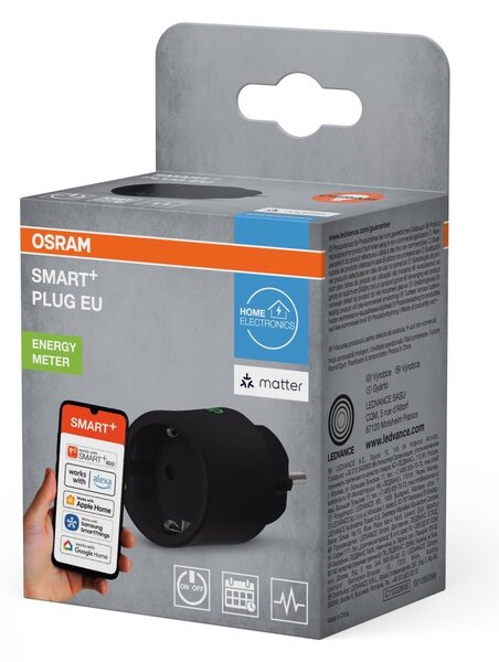SMART+ Chytrá zásuvka Matter přes WiFi černá