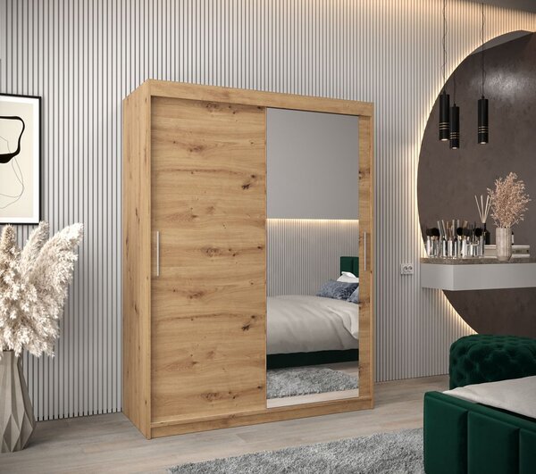 Skříň s posuvnými dveřmi v šířce 150 cm TIMEA 2 - dub artisan
