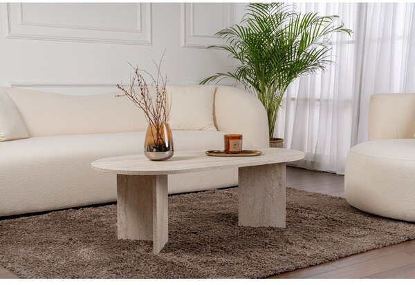 Béžový pololesklý konferenční stolek 60x119 cm Sable – Kalune Design