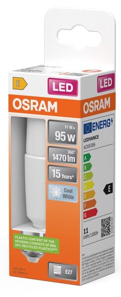 Matná LED žárovka E27 11 W PCR CLASSIC, studená bílá