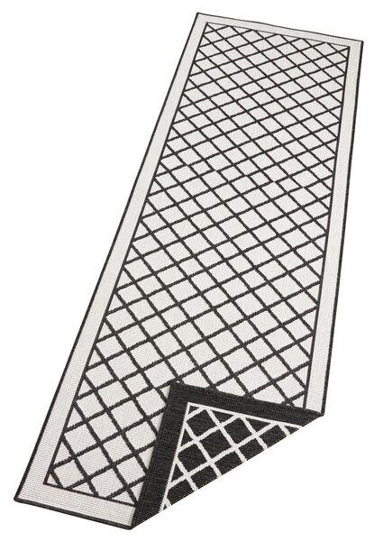 Hanse Home, Kusový koberec Twin Supreme 103425 Sydney black creme – na ven i na doma, 160x230, černá, chodba / předsíň