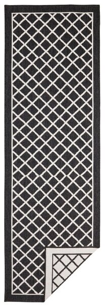 Hanse Home, Kusový koberec Twin Supreme 103425 Sydney black creme – na ven i na doma, 160x230, černá, chodba / předsíň