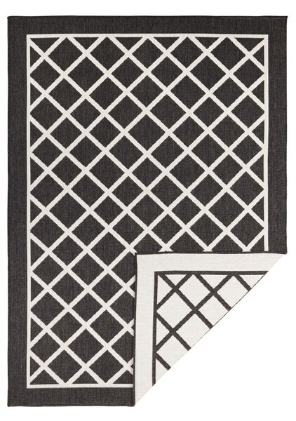 Hanse Home, Kusový koberec Twin Supreme 103425 Sydney black creme – na ven i na doma, 160x230, černá, chodba / předsíň