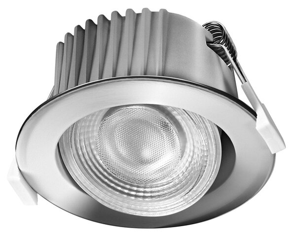 Vestavný LED reflektor DIM IP44, teplá bílá, chrom