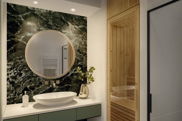 Vestavný LED reflektor DIM IP44 36°, teplá bílá, bílá