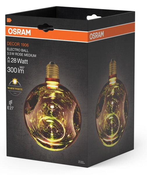 Matná LED žárovka E27 3,5 W DECOR LAMP, Růže, střední