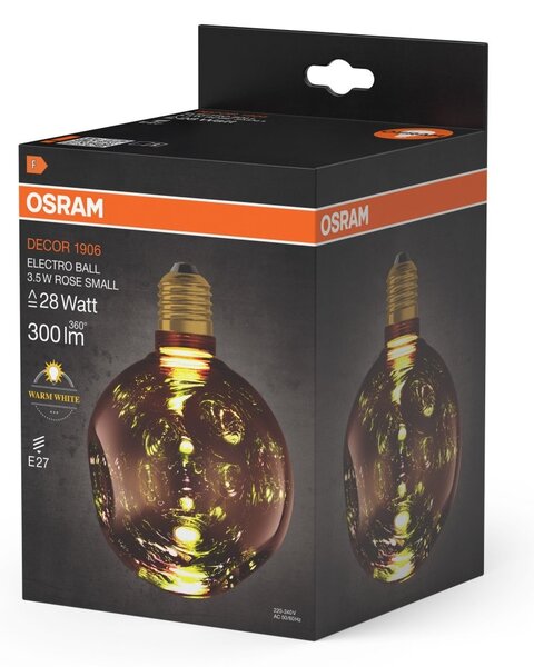 Matná LED žárovka E27 3,5 W DECOR LAMP, Růže, náhrada 28 W