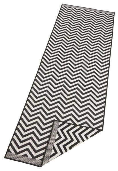 Hanse Home, Kusový koberec Twin Supreme 103433 Palma black creme – na ven i na doma, 80x150, černobílá, chodba / předsíň