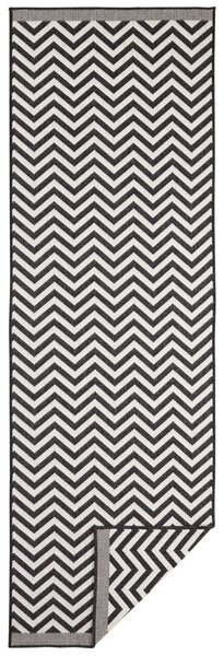 Hanse Home, Kusový koberec Twin Supreme 103433 Palma black creme – na ven i na doma, 80x150, černobílá, chodba / předsíň