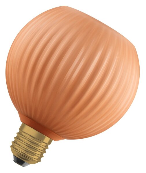 Matná LED žárovka E27 3,5 W DECOR LAMP, oranžová, barevná kulatá