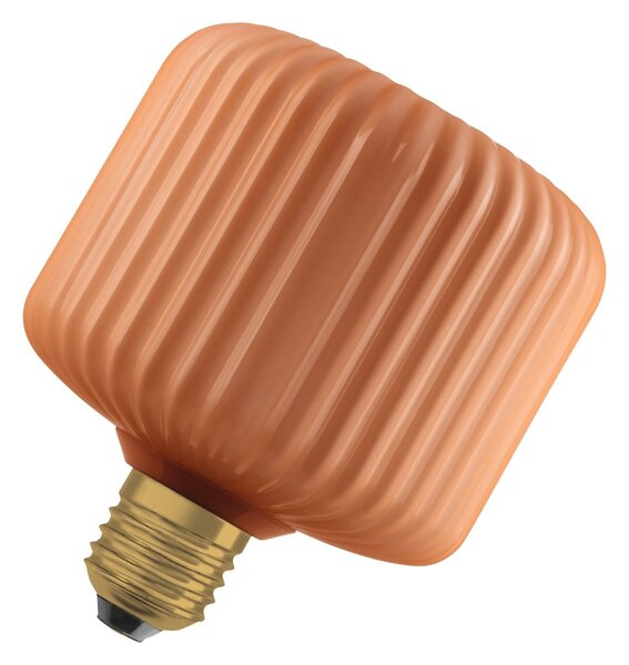 Matná LED žárovka E27 3,5 W DECOR LAMP, oranžová, čtvercová
