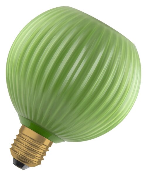 Matná LED žárovka E27 3,5 W DECOR LAMP, zelená, kulatá
