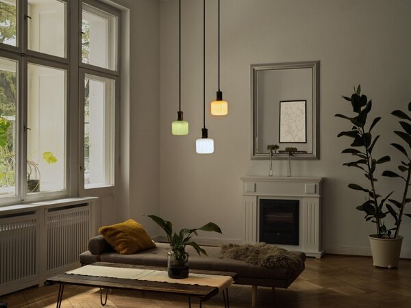 Matná LED žárovka E27 3,5 W DECOR LAMP, Modrá, čtvercová