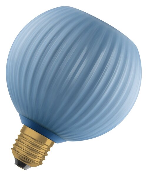 Matná LED žárovka E27 3,5 W DECOR LAMP, modrá, barevná kulatá