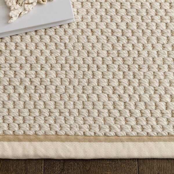 Krémový oboustranný/ručně tkaný běhoun s příměsí vlny 67x240 cm Korra Double Loop – Asiatic Carpets
