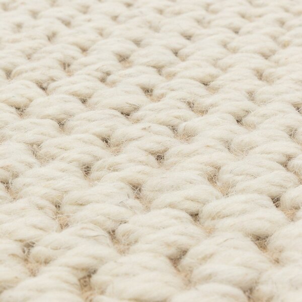 Krémový oboustranný/ručně tkaný běhoun s příměsí vlny 67x240 cm Korra Double Loop – Asiatic Carpets
