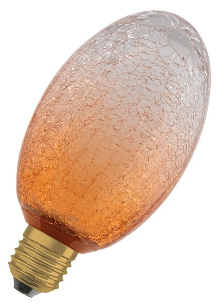 Matná LED žárovka E27 3,5 W DECOR LAMP, oranžová, dlouhá