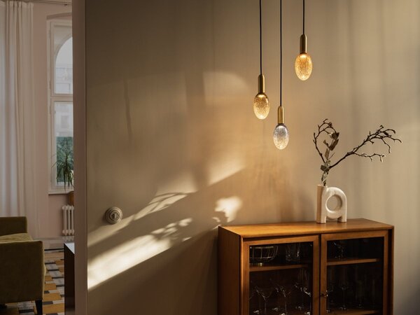 Matná LED žárovka E27 3,5 W DECOR LAMP, Modrá, dlouhá