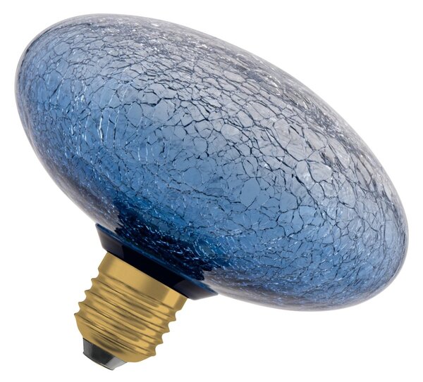 Matná LED žárovka E27 3,5 W DECOR LAMP, Modrá, plochá