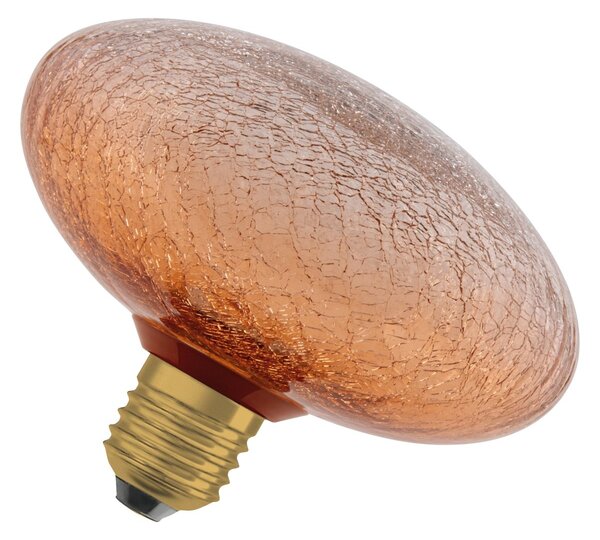 Matná LED žárovka E27 3,5 W DECOR LAMP, oranžová, plochá
