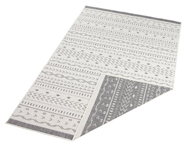 NORTHRUGS Kusový koberec Twin Supreme 103437 Kuba grey creme – na ven i na doma - 80x250 cm