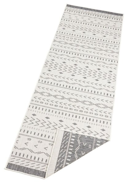 NORTHRUGS Kusový koberec Twin Supreme 103437 Kuba grey creme – na ven i na doma - 80x250 cm