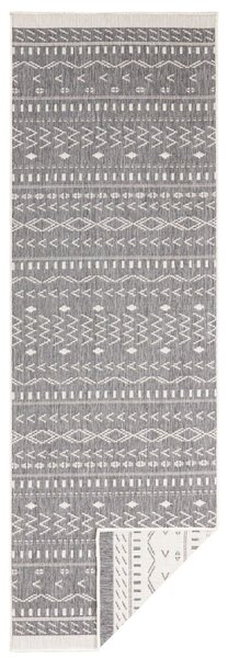 NORTHRUGS Kusový koberec Twin Supreme 103437 Kuba grey creme – na ven i na doma - 80x250 cm
