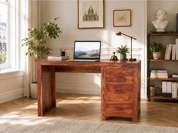 Psací stůl 130x76x70 Kali z indického masivu palisandr